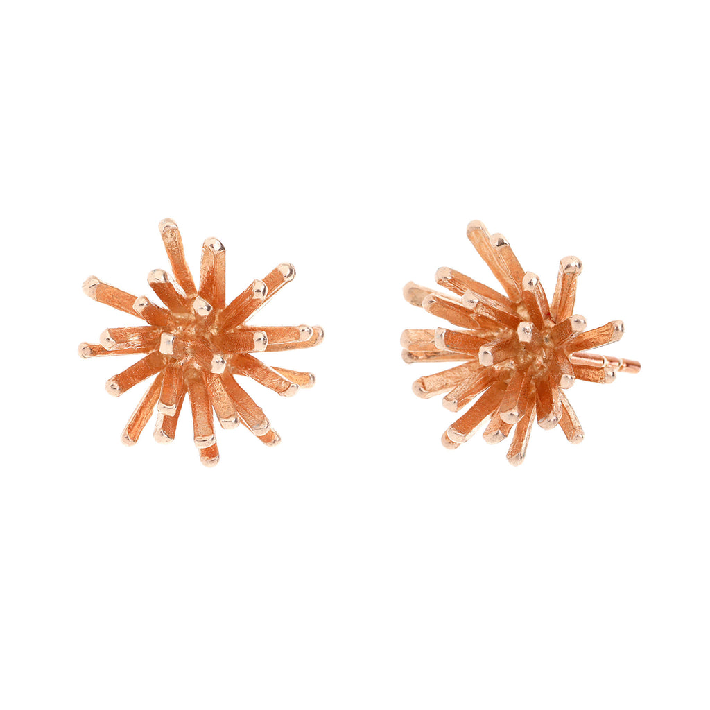 Rose-Gold Spiky Stud Earrings