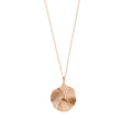 Rose-Gold Textured Wavy Leaf Pendant