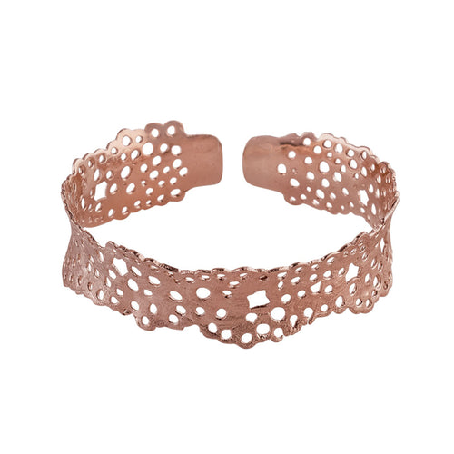 Rose-Gold Thin Coral Bangle