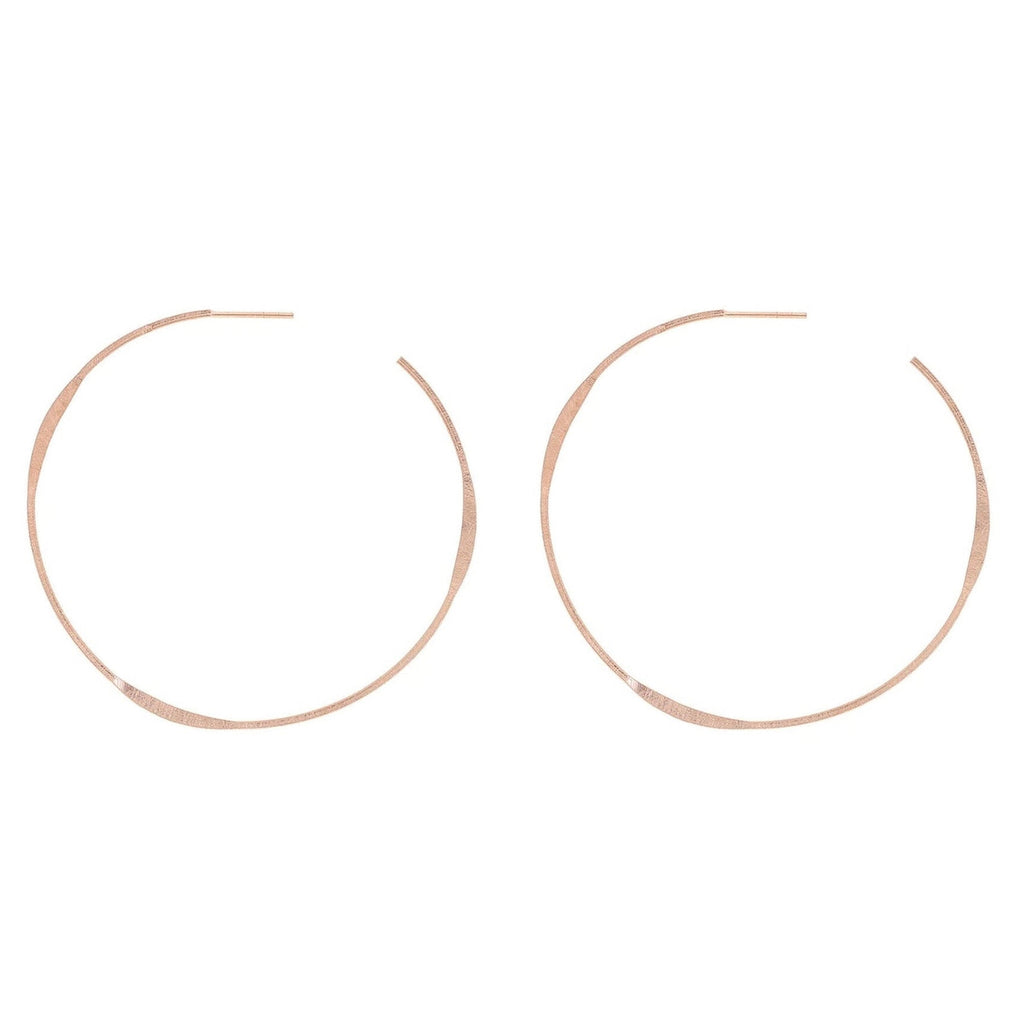 Rose-Gold Thin Hoop Earrings