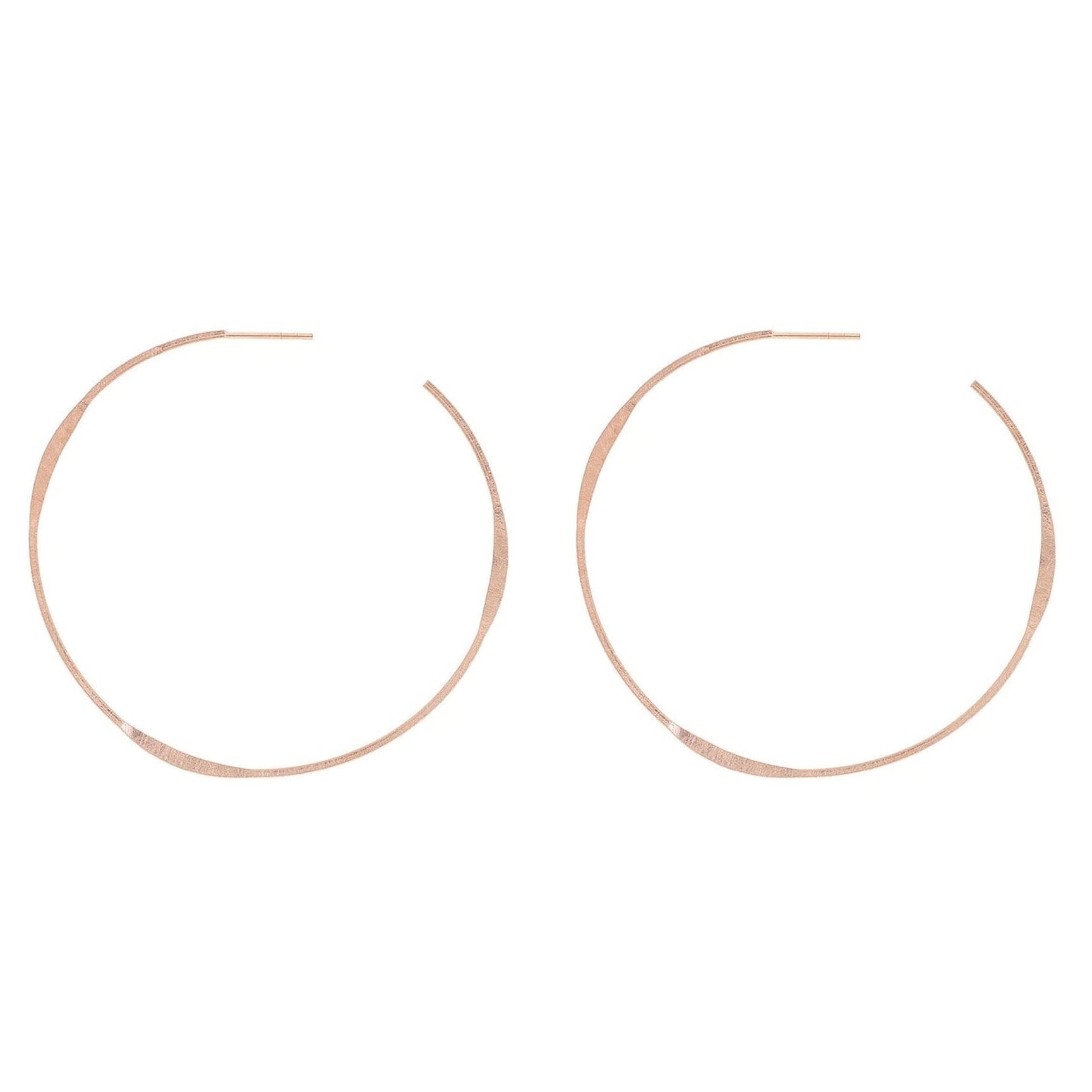 Rose-Gold Thin Hoop Earrings
