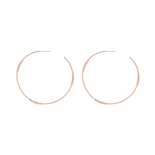 Rose-Gold Thin Hoop Earrings