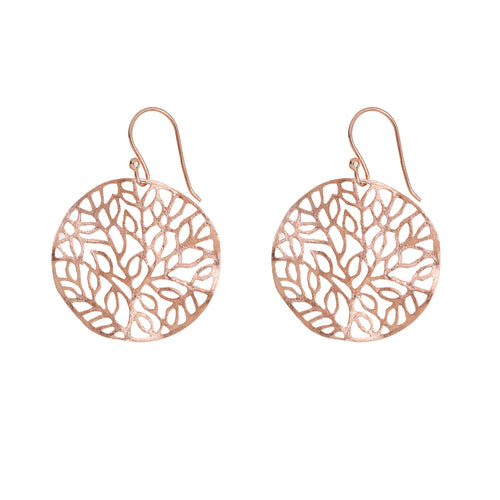 Rose-Gold Tree of Life Inspired Earrings