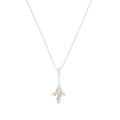 Silver and Yellow-Gold Hardy Fuchsia Flower Pendant