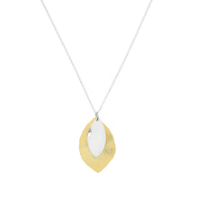 Load image into Gallery viewer, Silver and Yellow-Gold Two Leaves Pendant