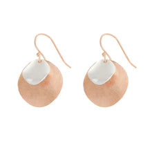 Load image into Gallery viewer, Silver and Rose-Gold Two Plain Circles Earrings