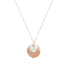 Load image into Gallery viewer, Silver and Rose-Gold Two Plain Circles Pendant