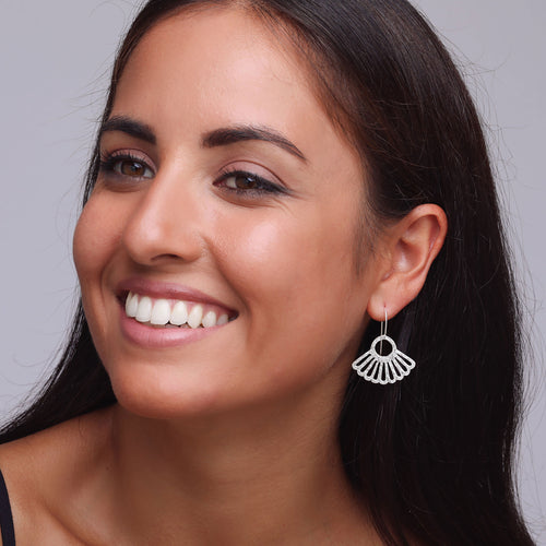 Silver Art Deco Earrings