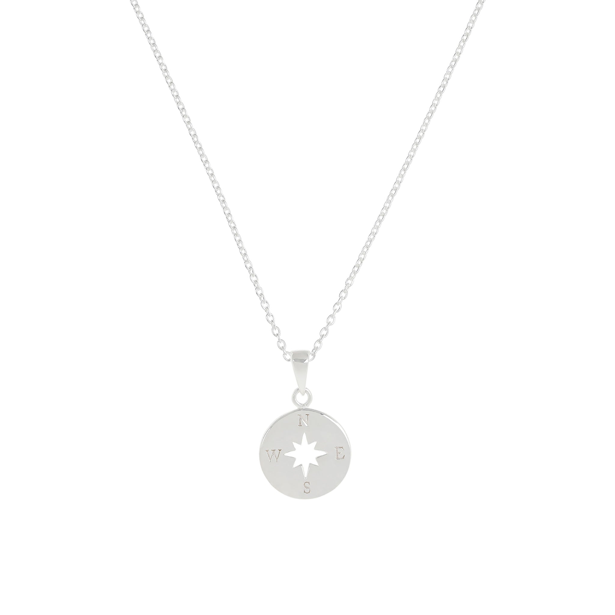 Silver Compass Pendant