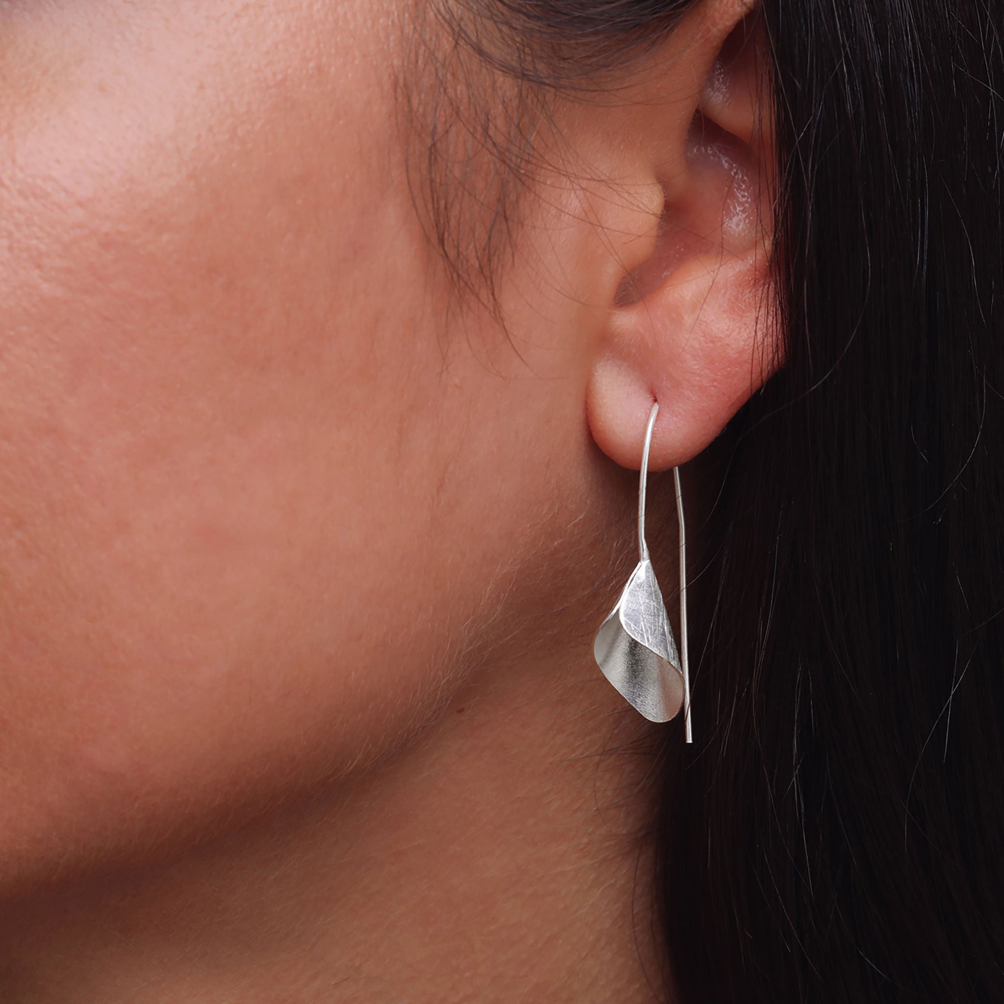 Silver Cone Earrings