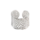 Silver Coral Open Ring