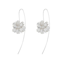 Load image into Gallery viewer, Silver Dahlia Flower Earrings