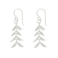 Silver Dangling Leaves Earrings
