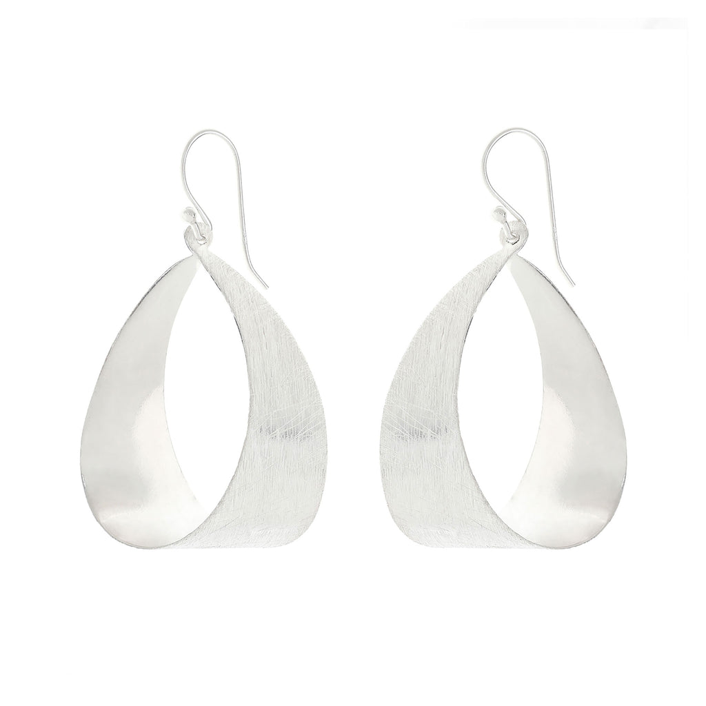 Silver Dangling Loop Earrings