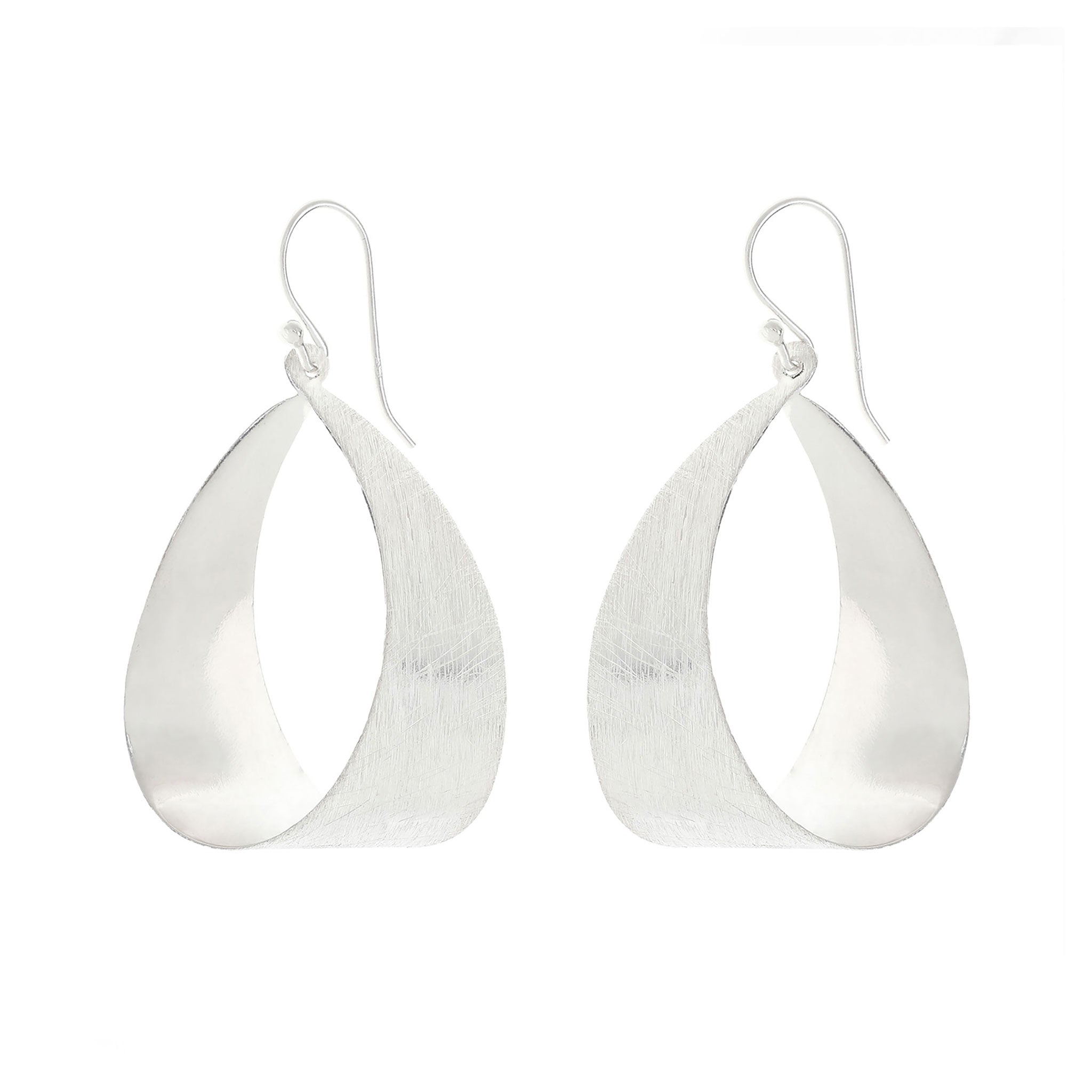Silver Dangling Loop Earrings