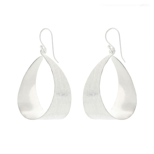 Silver Dangling Loop Earrings