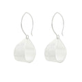 Silver Dangling Tear Drop Loop Earrings
