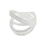 Silver Design Multi Rows Band Ring