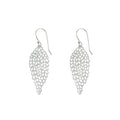 Silver Detailed Leaf Earrings
