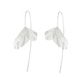 Silver Double Flower Earrings