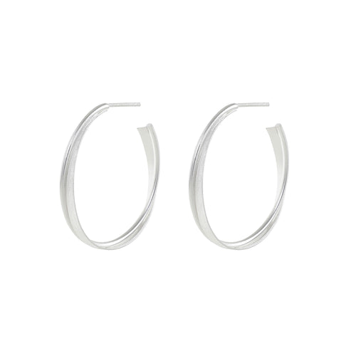 Silver Double Hoop Earrings