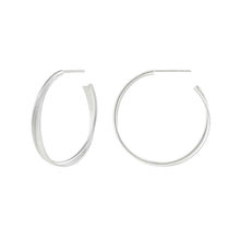 Load image into Gallery viewer, Silver Double Hoop Earrings