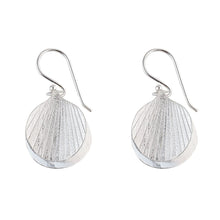 Load image into Gallery viewer, Silver Double Shell Earrings