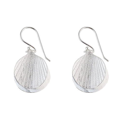 Silver Double Shell Earrings