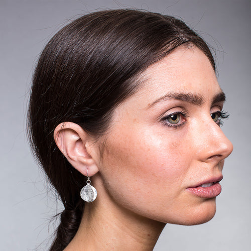 Silver Double Shell Earrings