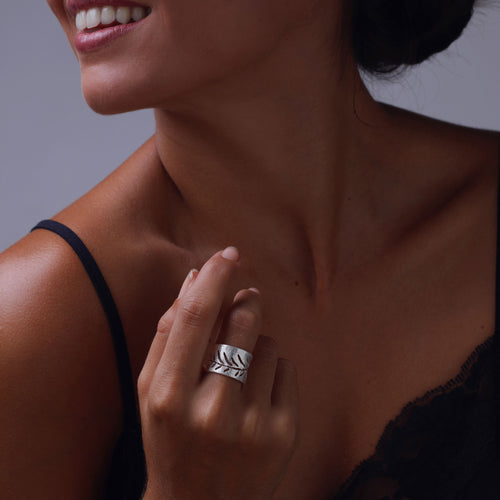 Silver Fern Open Ring