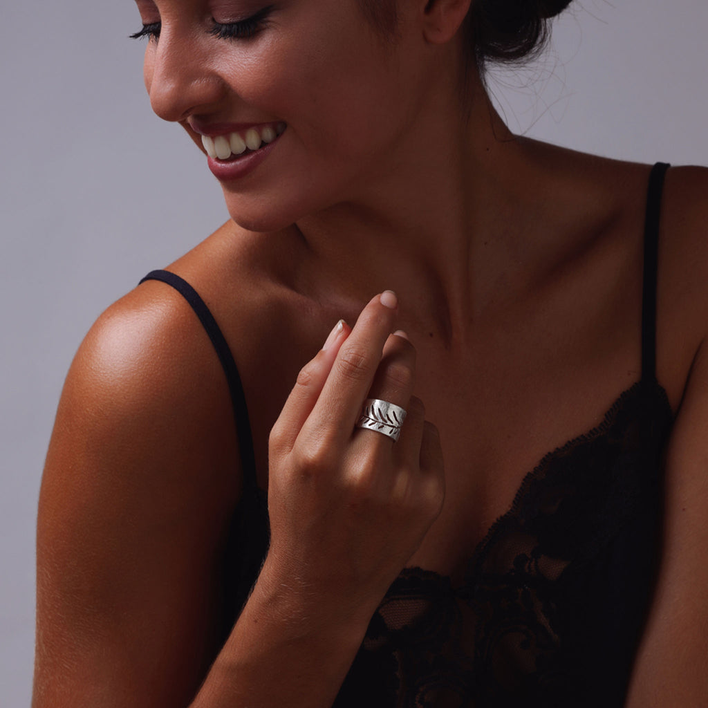 Silver Fern Open Ring