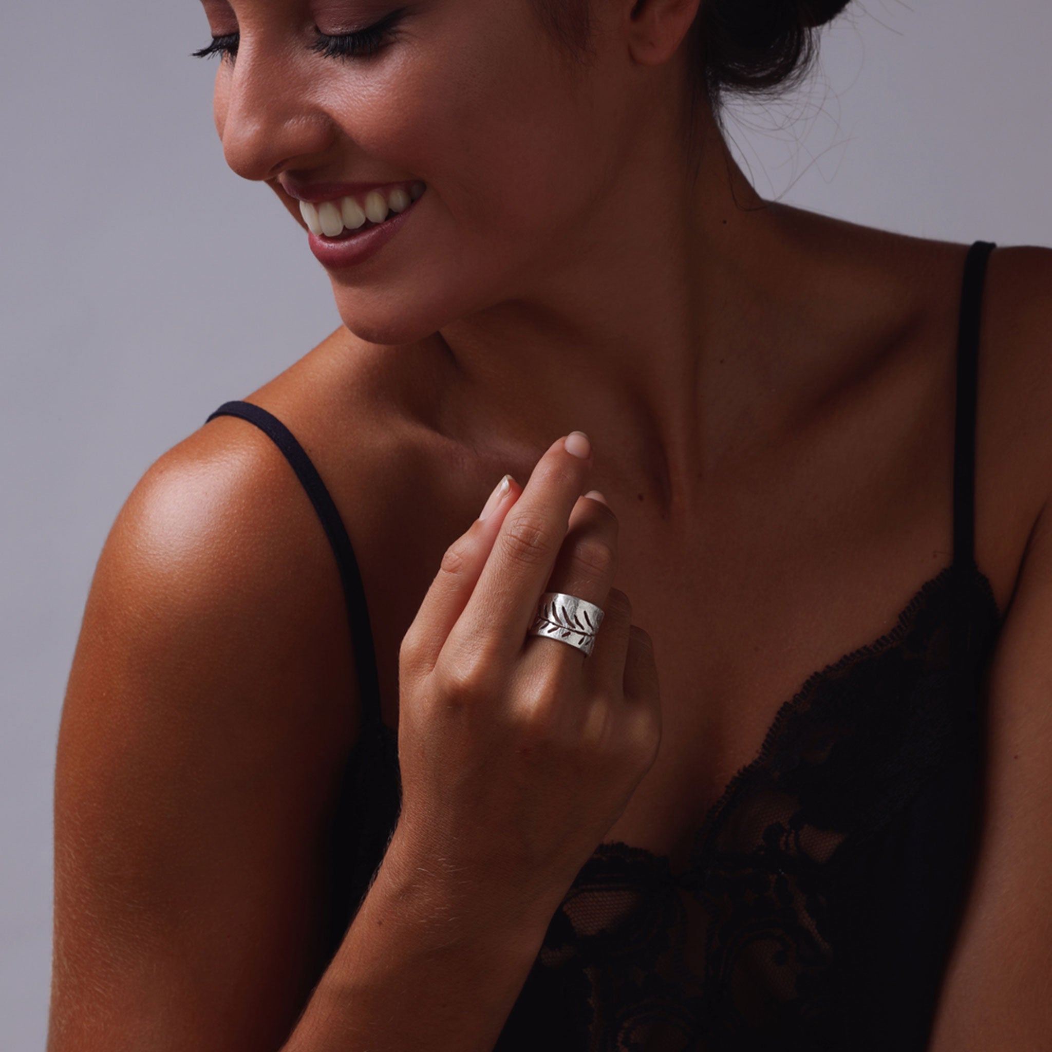 Silver Fern Open Ring
