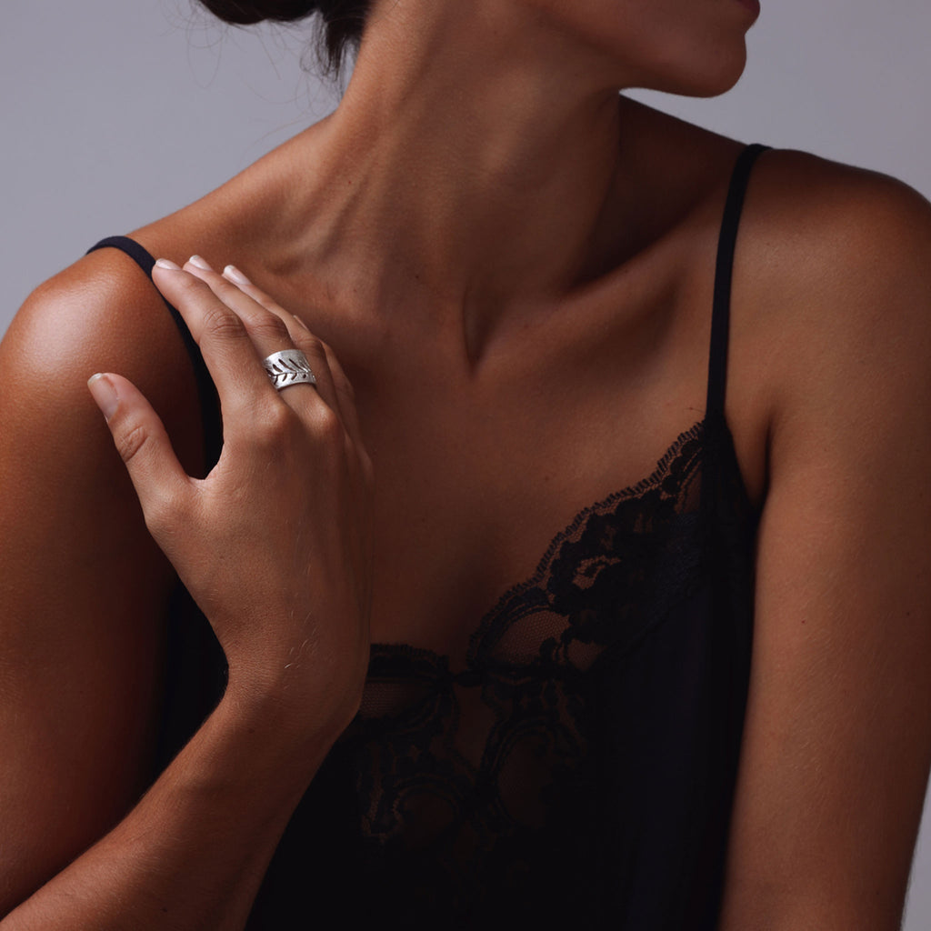 Silver Fern Open Ring
