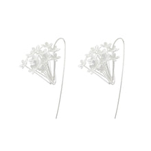 Load image into Gallery viewer, Silver Flower Bouquet Earrings