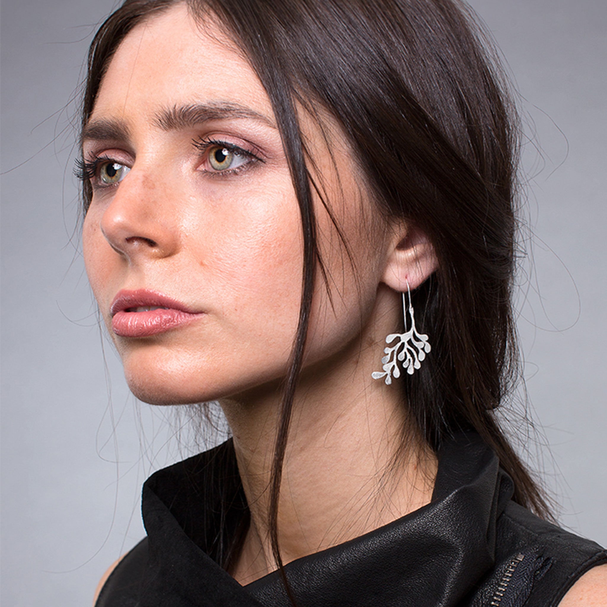 Silver Grapes Earrings