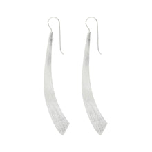 Load image into Gallery viewer, Silver Grass Blade Long Earrings