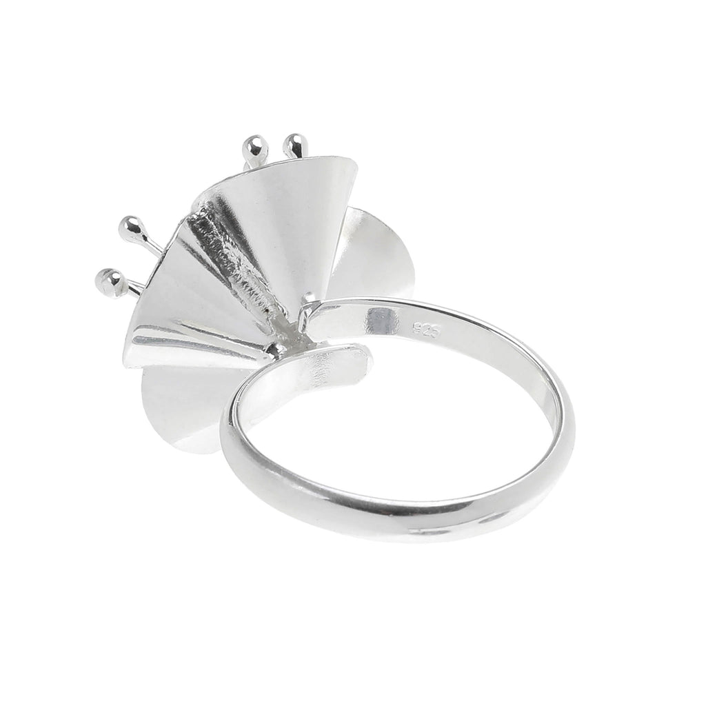 Silver Gumnut Flower Adjustable Ring