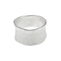 Silver Hammered Plain Band Ring