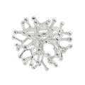 Silver Large Coral Branch Adjustable Ring