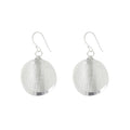 Silver Large Double Shell Earrings