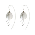 Silver Large Fuchsia Flower Earrings