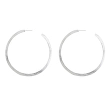Load image into Gallery viewer, Silver Large Hoop Earrings