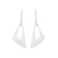 Silver Large Triangle Stud Earrings