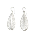 Silver Leaf Skeleton Earrings