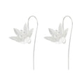 Silver Lily Flower Earrings