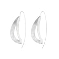 Silver Modern Style Loop with a Long Back Earrings