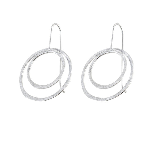 Silver Multi Circles Earrings