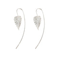 Silver Nettle Leaf Earrings