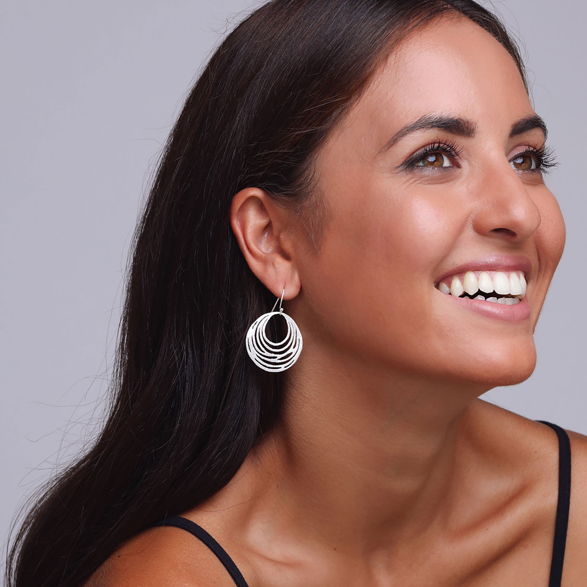 Silver Oval Earrings