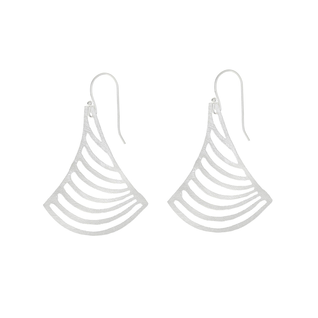Silver Pear-Shaped Earrings